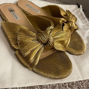 Gold Knot Bow sandals. Purchased this year from Saks.